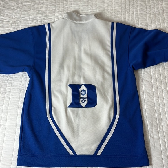 Vintage Retro 90s Duke Blue Devils Basketball Nike Warm Up Top - Picture 5 of 6